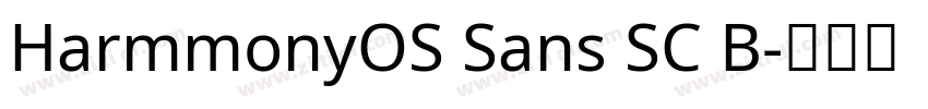 HarmmonyOS Sans SC B字体转换